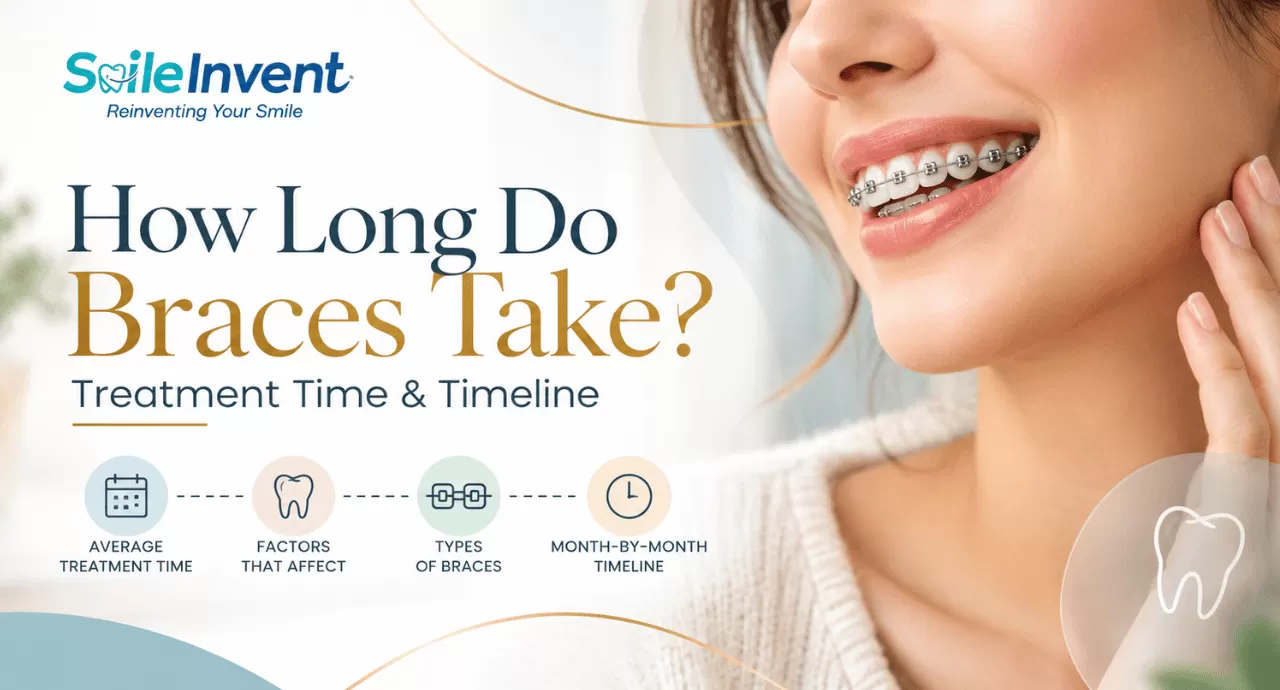 average braces treatment time timeline for straightening teeth