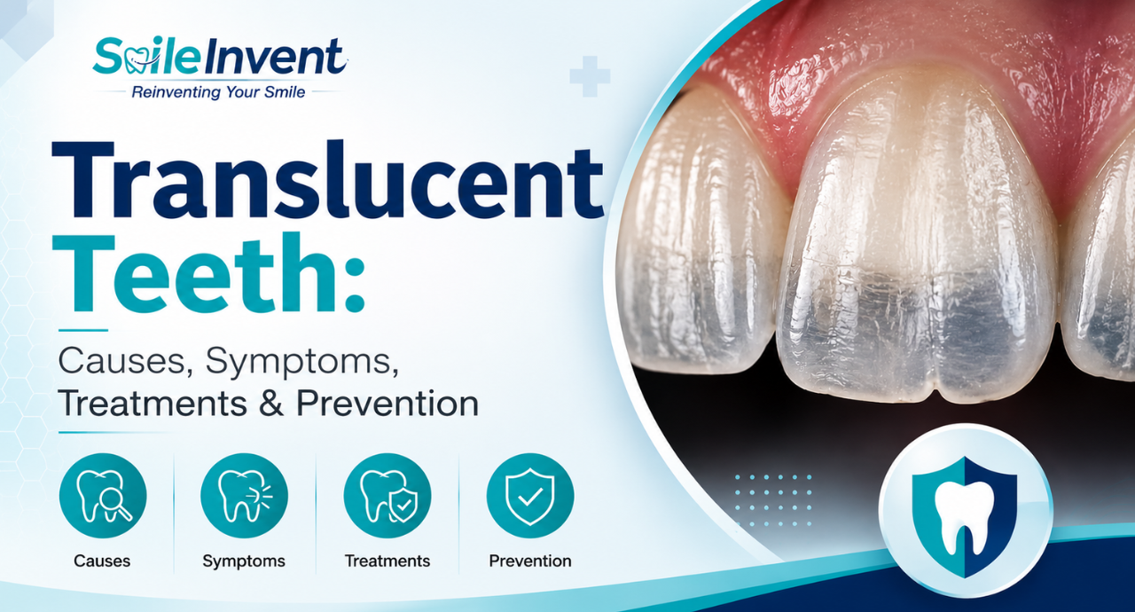Translucent teeth showing enamel thinning at the edges