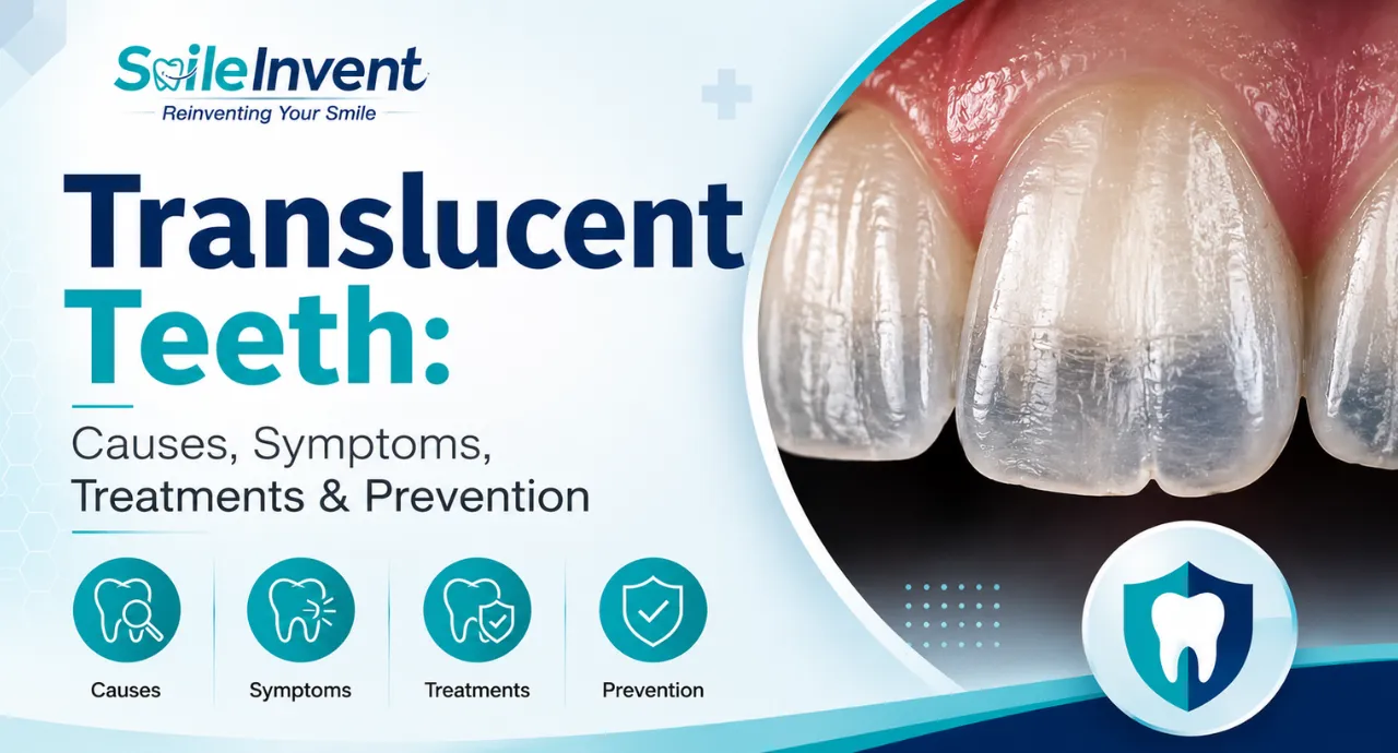 Translucent teeth showing enamel thinning at the edges