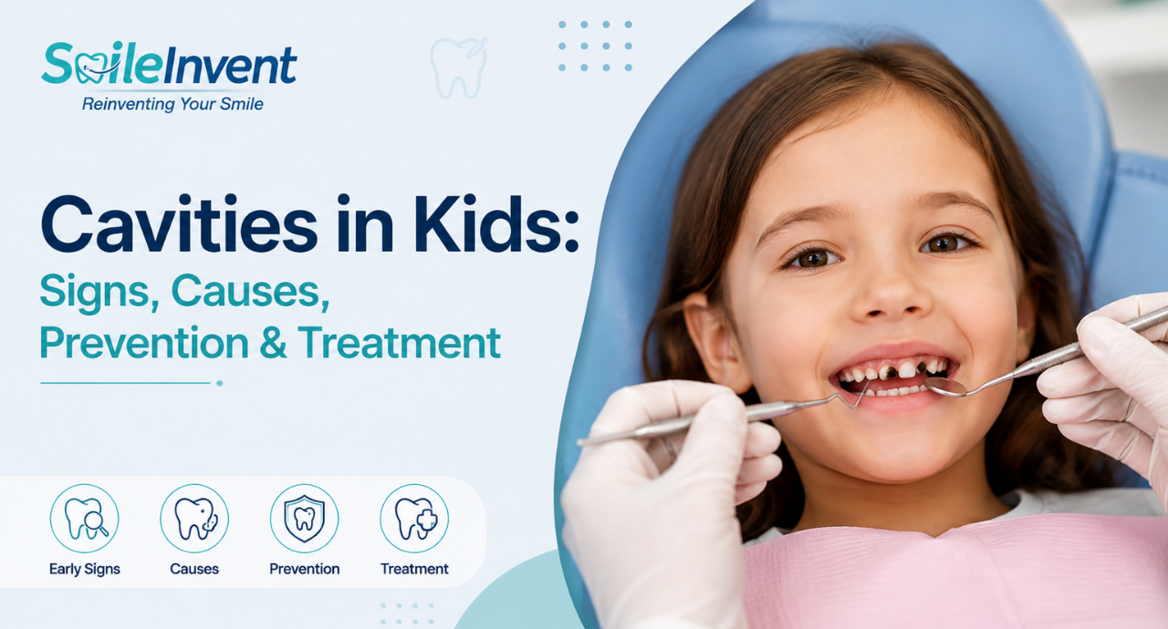Cavities in kids showing early signs of tooth decay in children